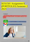 SUS1501 Assignment 8 PORTFOLIO (COMPLETE ANSWERS) Semester 2 2023 (678110) - DUE 11 October
