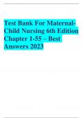 Test Bank For Maternal- Child Nursing 6th Edition Chapter 1-55 – Best Answers 2023