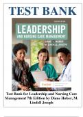 Management Principles Huber: Leadership & Nursing Care Management, 7th Edition