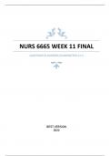 NURS 6665 WEEK 11 FINAL EXAM | QUESTIONS & ANSWERS (GUARANTEED A++) | LATEST 2022