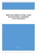 NRNP 6645 (WEEK 11) FINAL EXAM  | (GRADED 98%) 100 QUESTIONS & ANSWERS (100% REVIEWED) | LATEST 2022