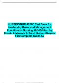 Leadership Roles and Management Functions in Nursing 10th Edition by Bessie L Marquis & Carol Huston Chapter 1-25|Complete Guide A+