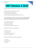 (Complete) EMT Module 2 2023 Question and Answers| Multiple Choices