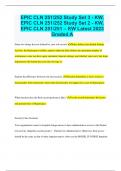 EPIC CLN 251/252 Study Set 3 - KW, EPIC CLN 251/252 Study Set 2 - KW, EPIC CLN 251/251 – KW Latest 2023 Graded A