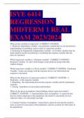 ISYE 6414  REGRESSION  MIDTERM 1 REAL  EXAM 2023/2024