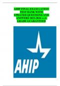 AHIP FINAL EXAM LATEST TEST BANK WITH UPDATED QUESTIONS AND ANSWERS  2023-2024 ++A GRADE GUARANTEED