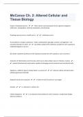 McCance Ch. 2: Altered Cellular and Tissue Biology |69 Questions And Answers|100% Correct