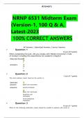 NRNP 6531 Midterm Exam  Version-1 100% VERIFIED  PERFECT SCORE 2023/2024