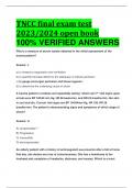 TNCC final exam test 2023/2024 open book 100% VERIFIED ANSWERS