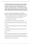 ATI Test Bank Fortinash Psychiatric Mental Health Nursing, 5th Edition, Latest 2023 Questions and Answers with Explanations, All 100% Correct Study Guide, Highly Recommended, Download to Score A+