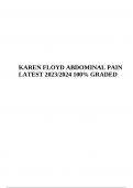 KAREN FLOYD ABDOMINAL PAIN LATEST 2023/2024 100% GRADED