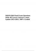 NRNP 6566 Final Exam Questions With All Correct Answers Latest Update 2023-2024 | 100% Graded