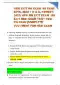 HESI EXIT RN EXAM (15 EXAM SETS,2500 +Q&A, NEWEST 2023-2024 /HESI RN EXIT EXAM/COMPLETE DOCUMENT FOR HESI EXAM GRADED A+