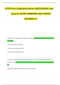 CETP Pre-Certification ReviewQUESTIONS And Answers WITH VERIFIED SOLUTIONS GRADEDCETP Pre-Certification ReviewQUESTIONS And Answers WITH VERIFIED SOLUTIONS GRADED