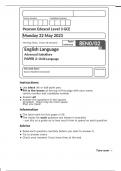 Pearson Edexcel Level 3 GCE English Language Advanced Subsidiary PAPER 2 Child Language june 2023