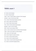 TESOL exam 2023 with complete solutions