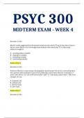 PSYC300 MIDTERM EXAM - WEEK 4