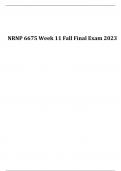 NRNP 6675 Week 11 Fall Final Exam 2023