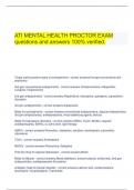  ATI MENTAL HEALTH PROCTOR EXAM questions and answers 100% verified.