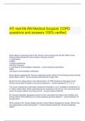   ATI real life RN Medical Surgical: COPD questions and answers 100% verified.