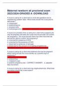 Maternal newborn ati proctored exam 2023/2024-GRADED A -DOWNLOAD 