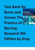 Test Bank for Burns and Grove’s the Practice of Nursing Research 9th Edition