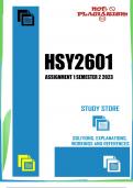 HSY2601 Assessment 1 Semester 2 2023