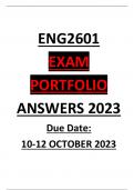 ENG2601 EXAM PORTFOLIO OCT/NOV 2023