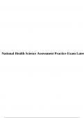 National Health Science Assessment Practice Exam Latest.