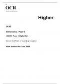 OCR GCSE (9–1) Mathematics J560/05 Paper 5 Higher Tier MARK SCHEME 2023