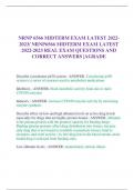 NRNP 6566 MIDTERM EXAM LATEST 20222023/ NRNP6566 MIDTERM EXAM LATEST 2022-2023 REAL EXAM QUESTIONS AND CORRECT ANSWERS |AGRADE