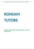 RSK4802  Assignment 2  answers due 23 October 2023. This document contains well answered and unique answers that will help you score a very good mark, contact  for further assistance.