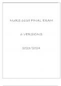 NURS 6635 FINAL EXAM 6 VERSIONS 2023/2024