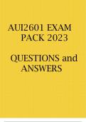 Internal Auditing: Theory and Principles (AUI2601 EXAM PACK 2023)