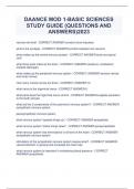 DAANCE MOD 1-BASIC SCIENCES STUDY GUIDE (QUESTIONS AND  ANSWERS)2023