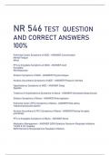 NR 546 TEST QUESTION  AND CORRECT ANSWERS 100%