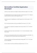 ServiceNow Certified Application Developer| 203 Questions with 100% Correct Answers | Updated | Guaranteed A+