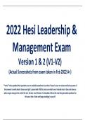 2022 Hesi Leadership & Management Exam Version 1 & 2 (V1-V2) (Actual Screenshots from exam taken in Feb 2022 A+)