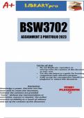 BSW3702 Assignment 3 Portfolio (DETAILED ANSWERS) 2023 -DUE 10 October 2023