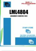 LML4804 Assignment 3 Semester 2 2023