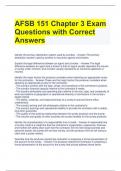 AFSB 151 Chapter 3 Exam Questions with Correct Answers 