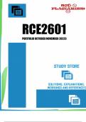 RCE2601 Exam Portfolio October November 2023