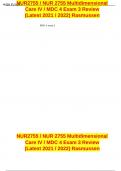 NUR2755 / NUR 2755 Multidimensional Care IV / MDC 4 Exam 3 Review (Latest 2021 / 2022)