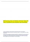  RN Nursing Care of Children 2016 B, Peds ATI Test A questions and answers well illustrated.