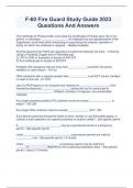 F-60 Fire Guard Study Guide 2023 Questions And Answers