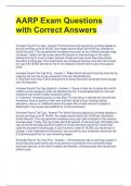 AARP Exam Questions with Correct Answers 
