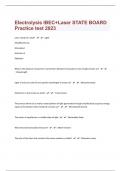 Electrolysis IBEC+Laser STATE BOARD 490 Practice test Questions And Answers