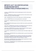 MPOETC ACT 120 CERTIFICATION EXAM REVIEW WITH CORRECTSOLUTION(SCORED A+)