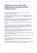 FISDAP Operations EMT (2023-2024)Questions & Answers 100% Verified Correct
