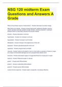 NSG 120 midterm Exam Questions and Answers A Grade 
